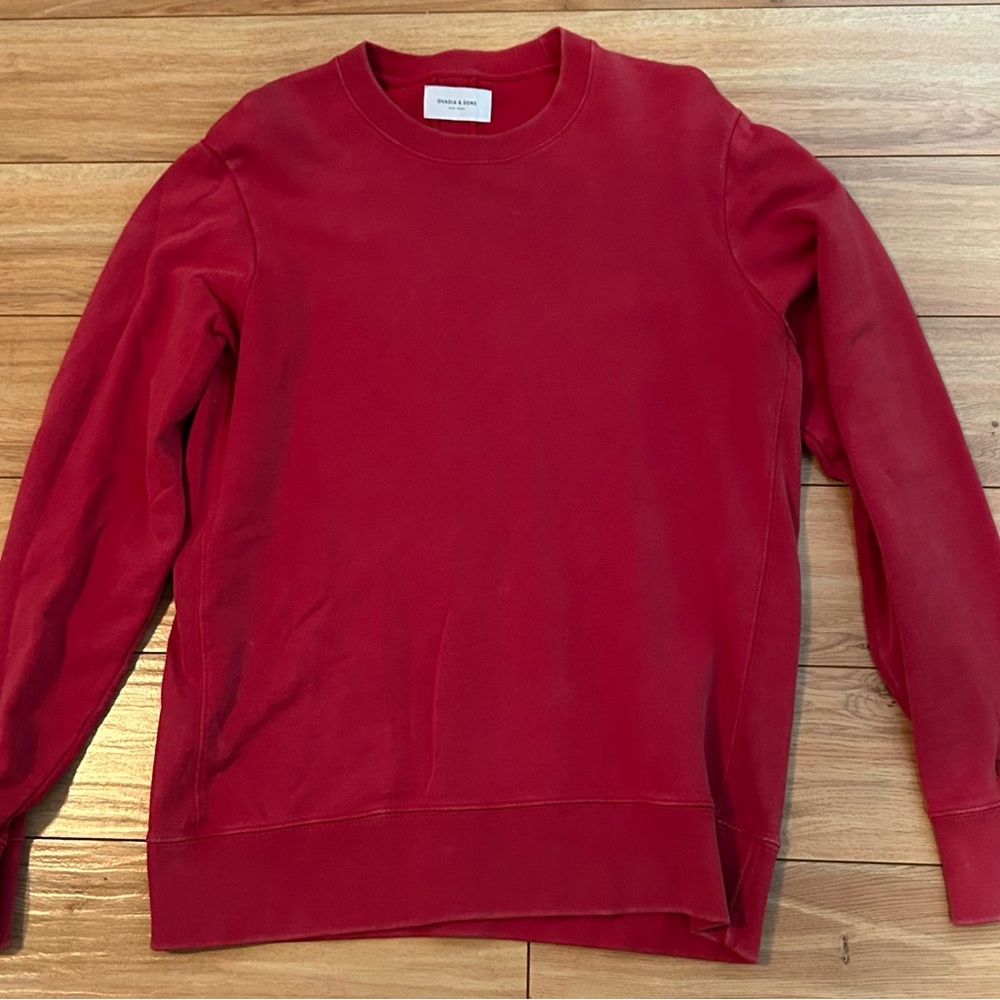 Classic Red Crewneck Sweater by Frame & Focus